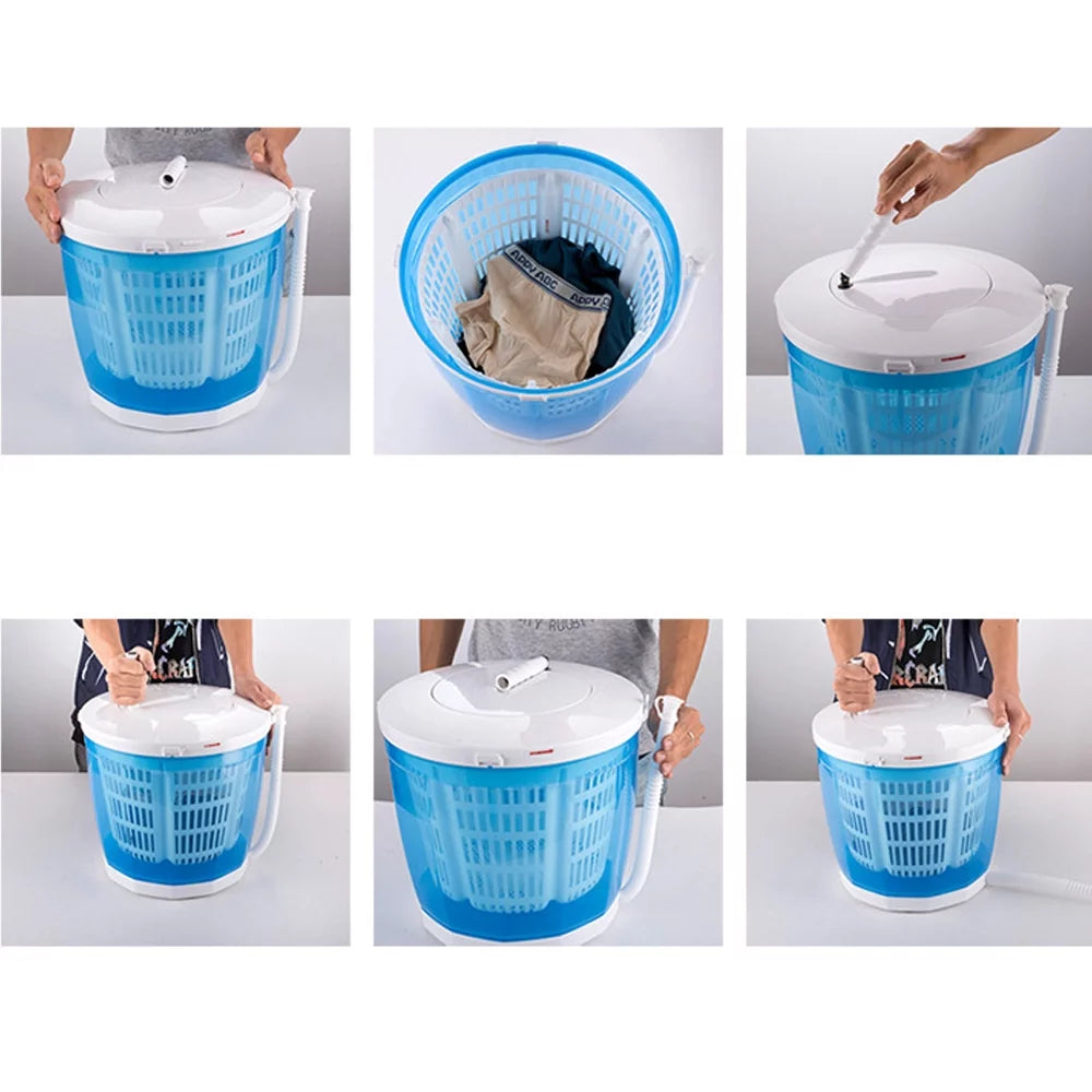 Oukaning Portable Compact Handle Dryer Mini Spin Dryer E460324