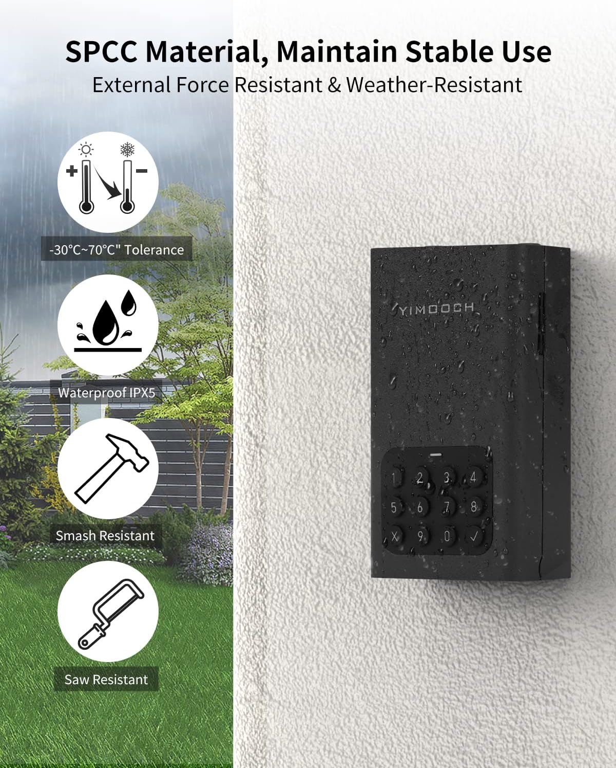 YIMOOCH Smart Bluetooth Lock Box for House Keys, Remote Access, Pack of 2 O235