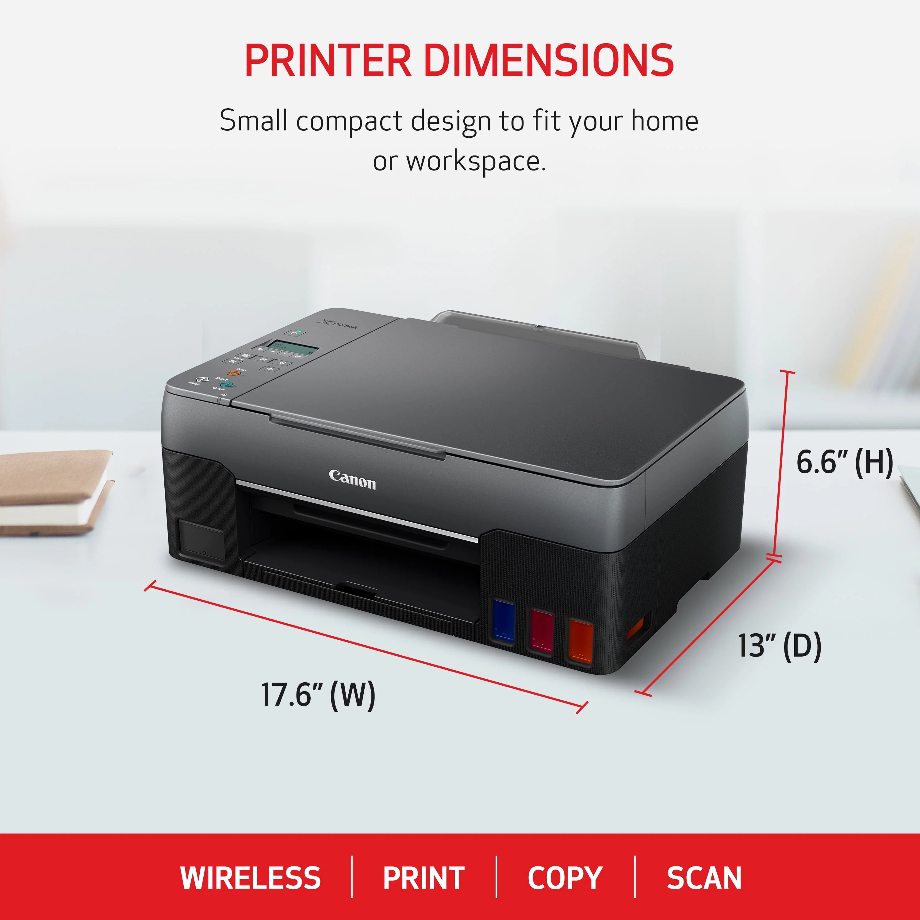 Canon PIXMA G3262 Wireless MegaTank All-In-One Printer T348335