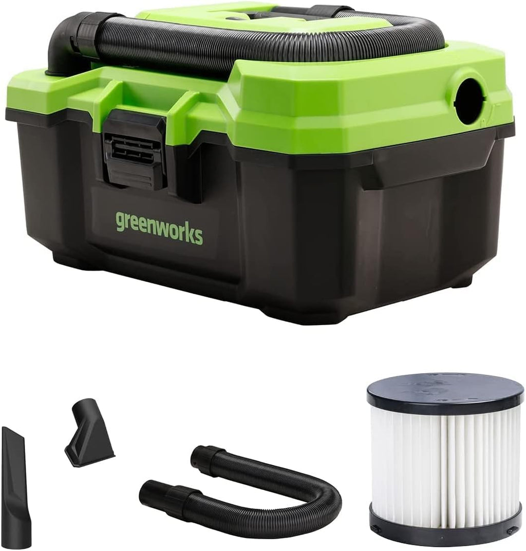 Greenworks 40V 3-Gallon Wet/Dry Shop Vacuum with Battery and Charger B1355