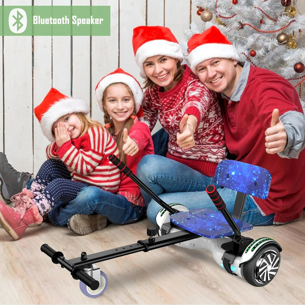 LIEAGLE Hoverboard with Seat Attachment, 6.5 inch Self Balancing Scooter S62540