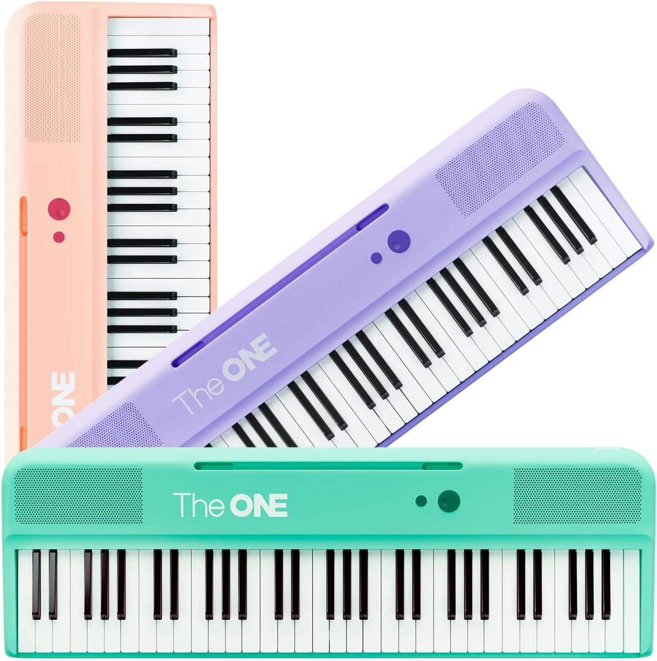 The ONE Smart Keyboard COLOR 61 Lighted Keys Piano Keyboard, MIDI Electric Piano for Beginners (Yellow) I85389