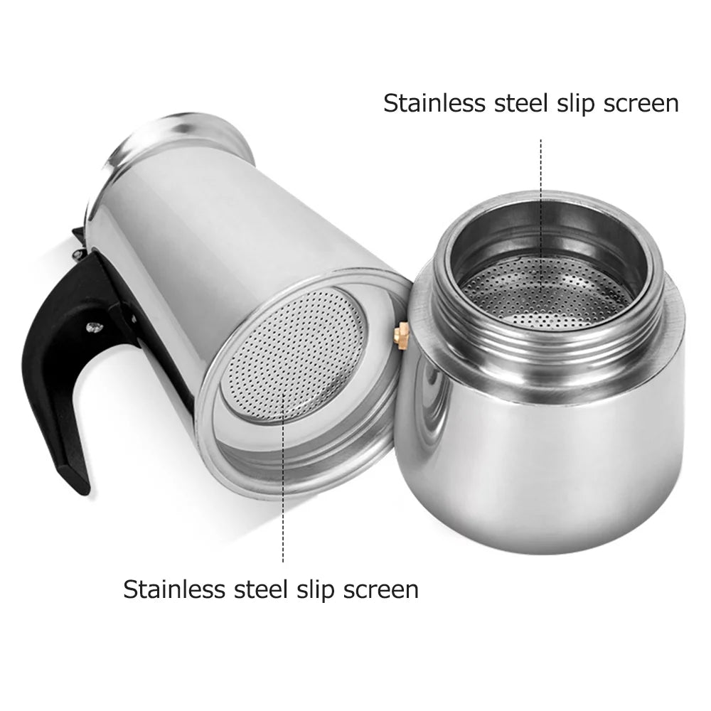 Uteam Stainless Steel Portable Electric Coffee Maker for Espresso Y53252