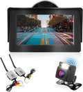 Wireless Backup Rear View Camera - Waterproof Car Parking Rearview Reverse Safety/Vehicle Monitor System w/ 4.3” Video Color LCD Display Screen, Distance Scale Lines, Night Vision - Pyle PLCM4580WIR Pack of 2