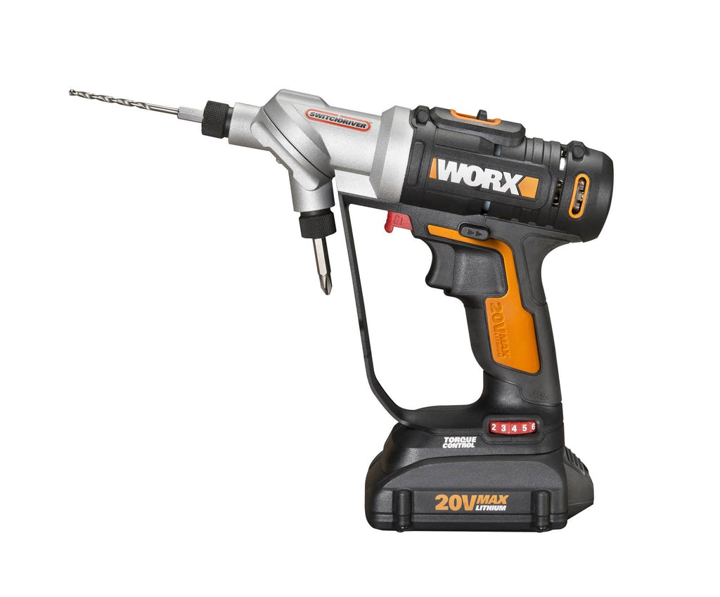 Worx WX176L.1 20-Volt Cordless 1/4 in. Drill and Driver with 67-Piece Accessory Kit N85746