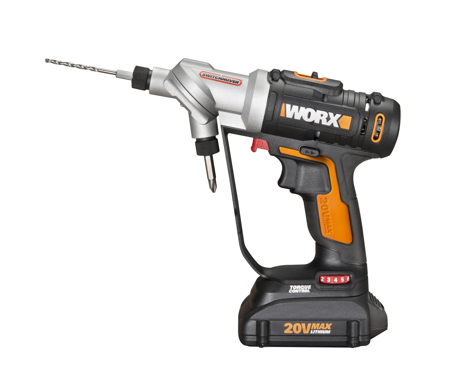 Worx WX176L.1 20-Volt Cordless 1/4 in. Drill and Driver with 67-Piece Accessory Kit N85746