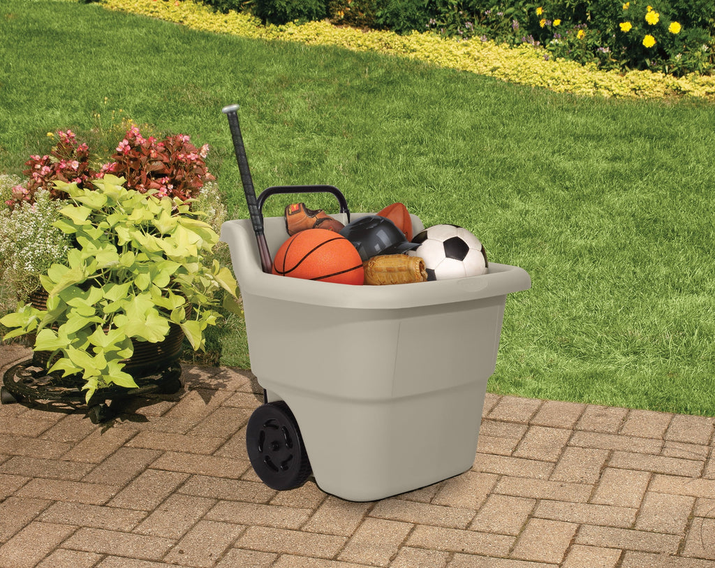 Suncast 15 Gallon Resin Rolling Lawn and Utility Cart A441882