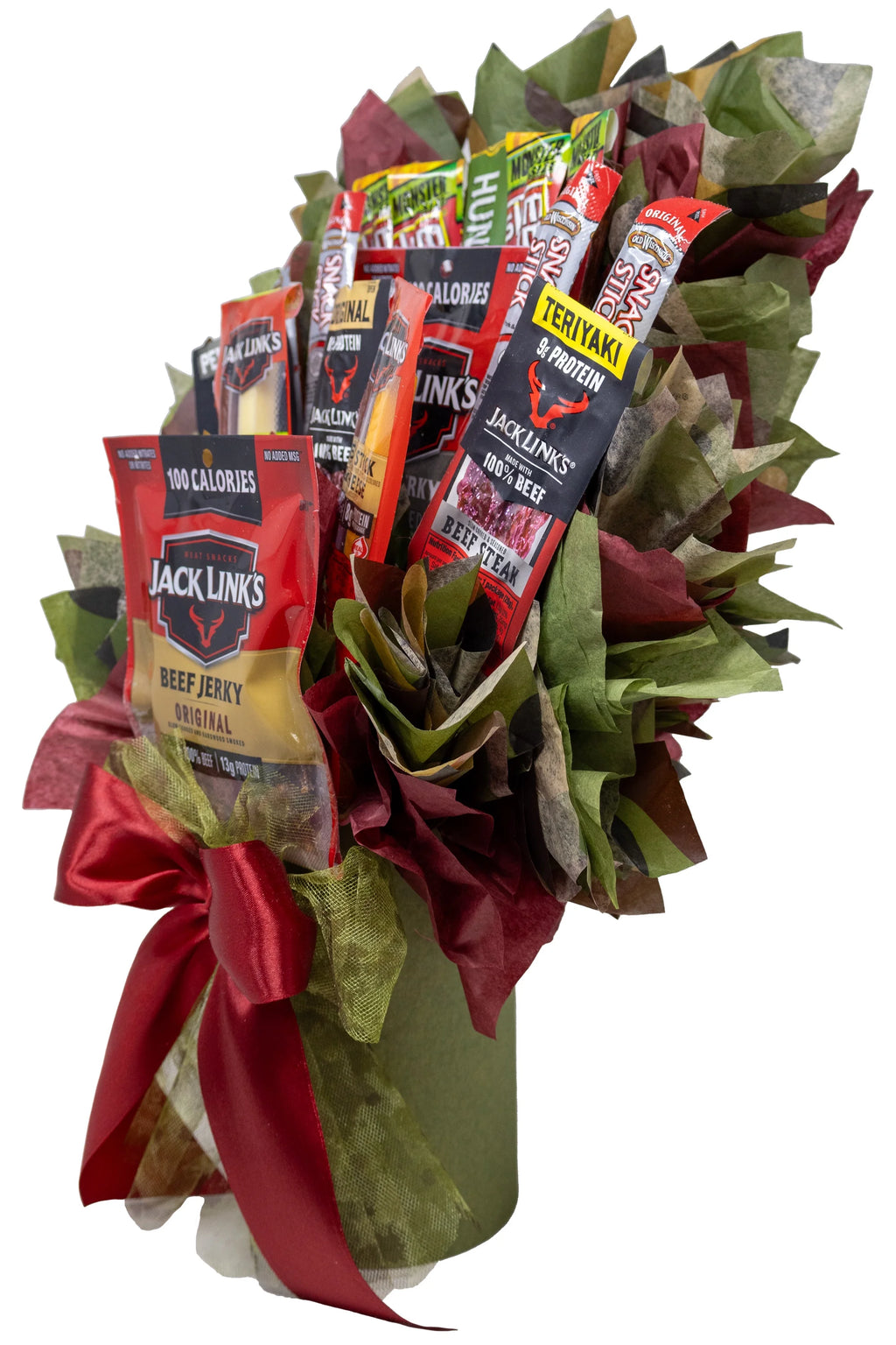 Beef Jerky Bouquet Variety Pack with Name Brand Meat Snacks A88971