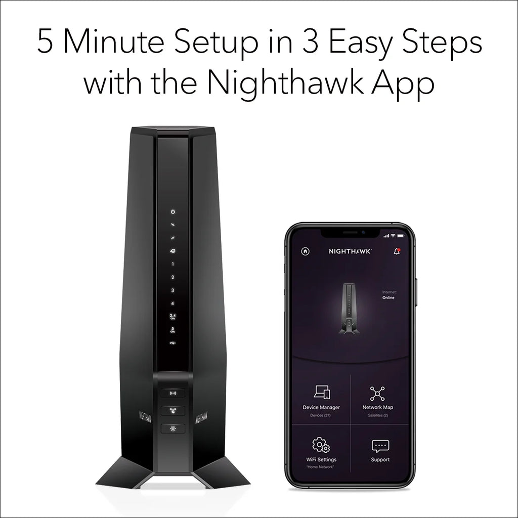 NETGEAR Nighthawk AX 6-Stream WiFi 6 DOCSIS 3.1 Cable Modem Router (CAX30-100NAS) A4269