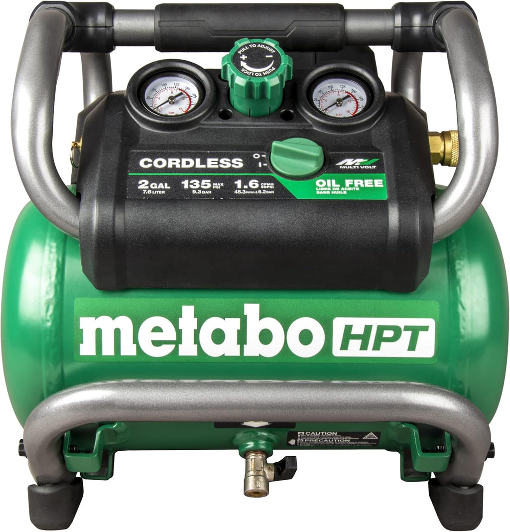 Metabo HPT 36V MultiVolt Cordless Air Compressor, Tool Only, 135 Max PSI, 2-Gallon P394180