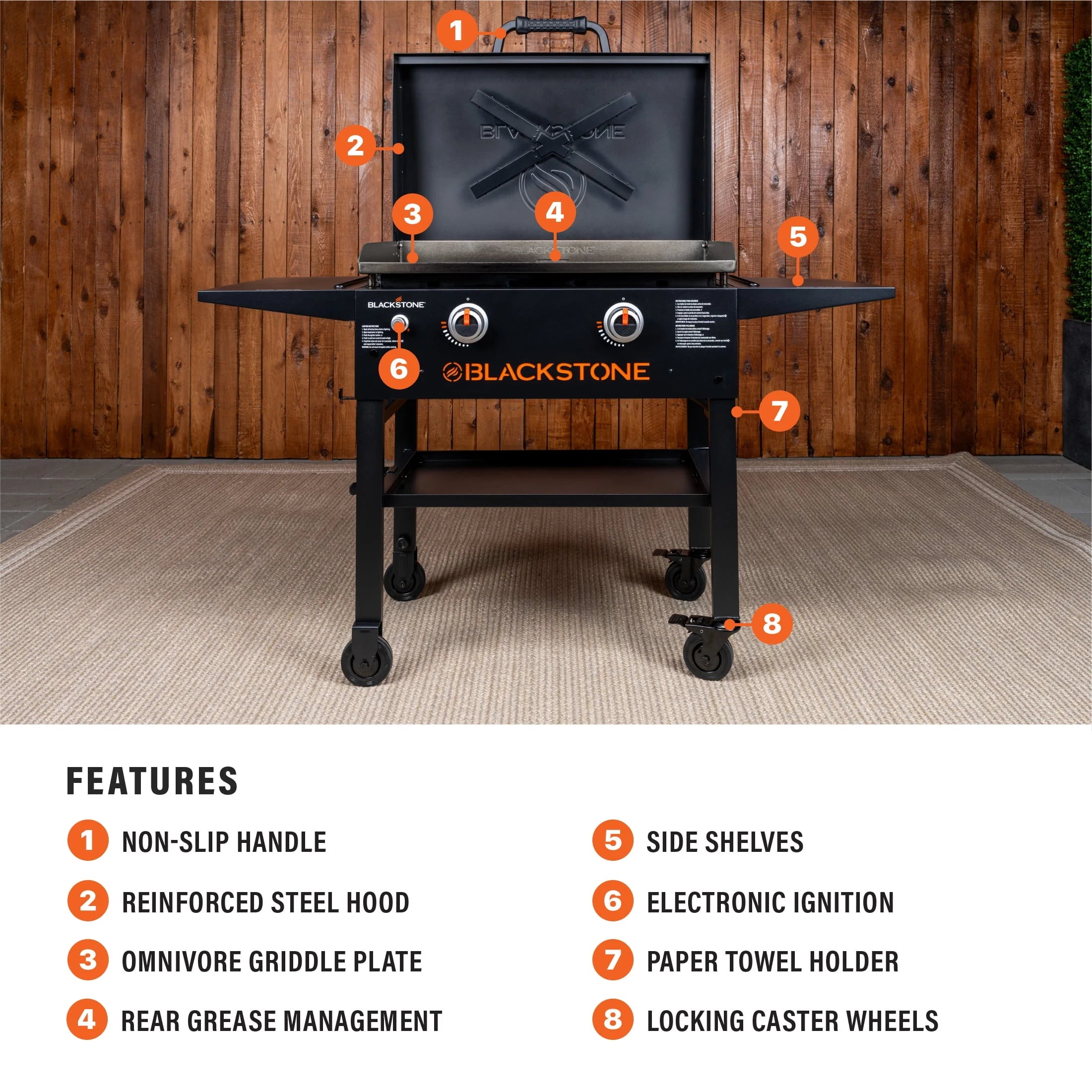 Blackstone 2-Burner 28" Propane Griddle with Hood N20657