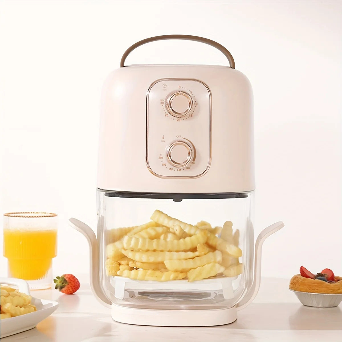 Air Fryer 2.4QT 7-in-1 Visual Electric Fryer 680W C43175