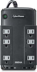 CyberPower CP350SLG Standby UPS System, 350VA/255W, 6 Outlets, Compact Pack of 2