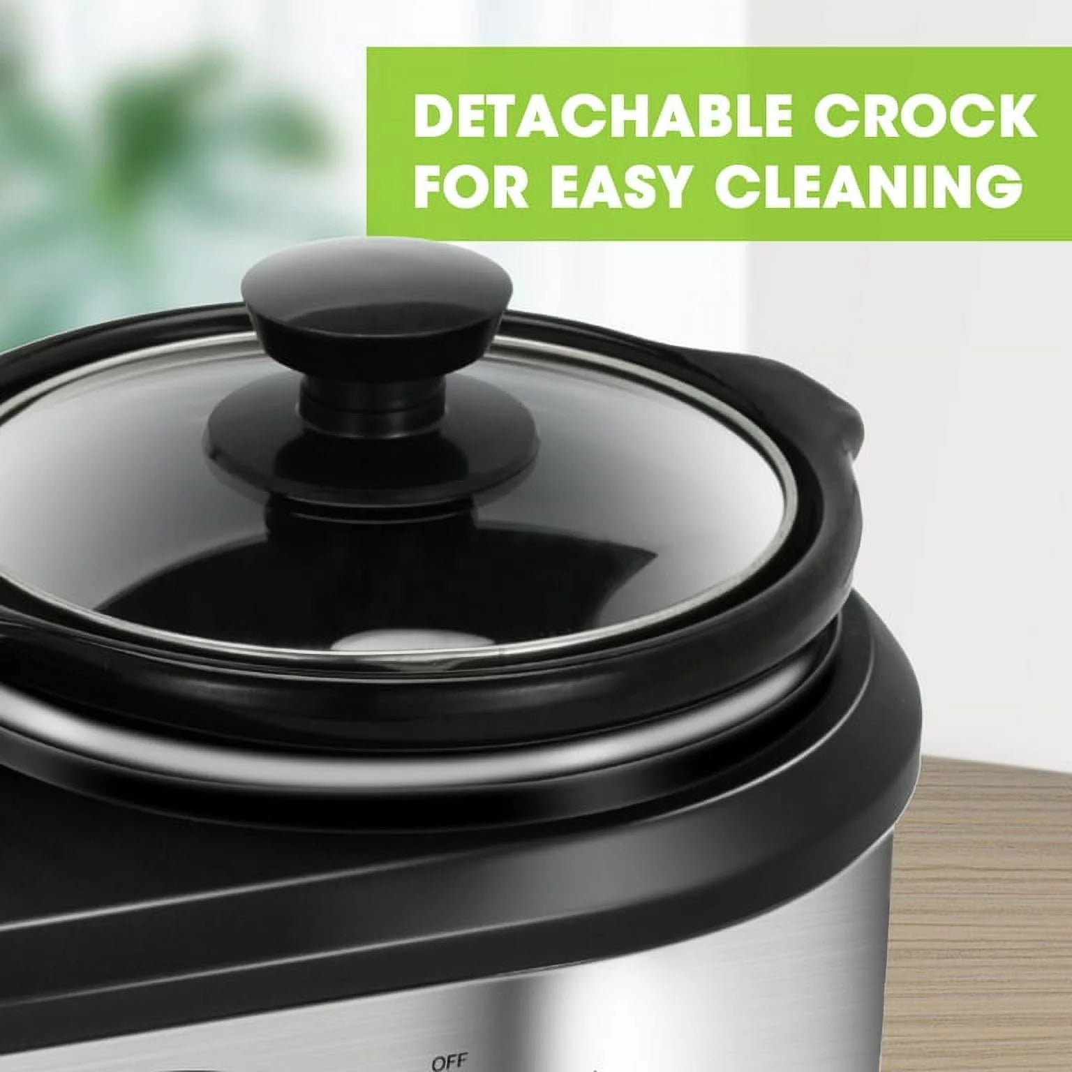 CozyHom 2.5QT Dual Pot Slow Cooker with Adjustable Temp R17780