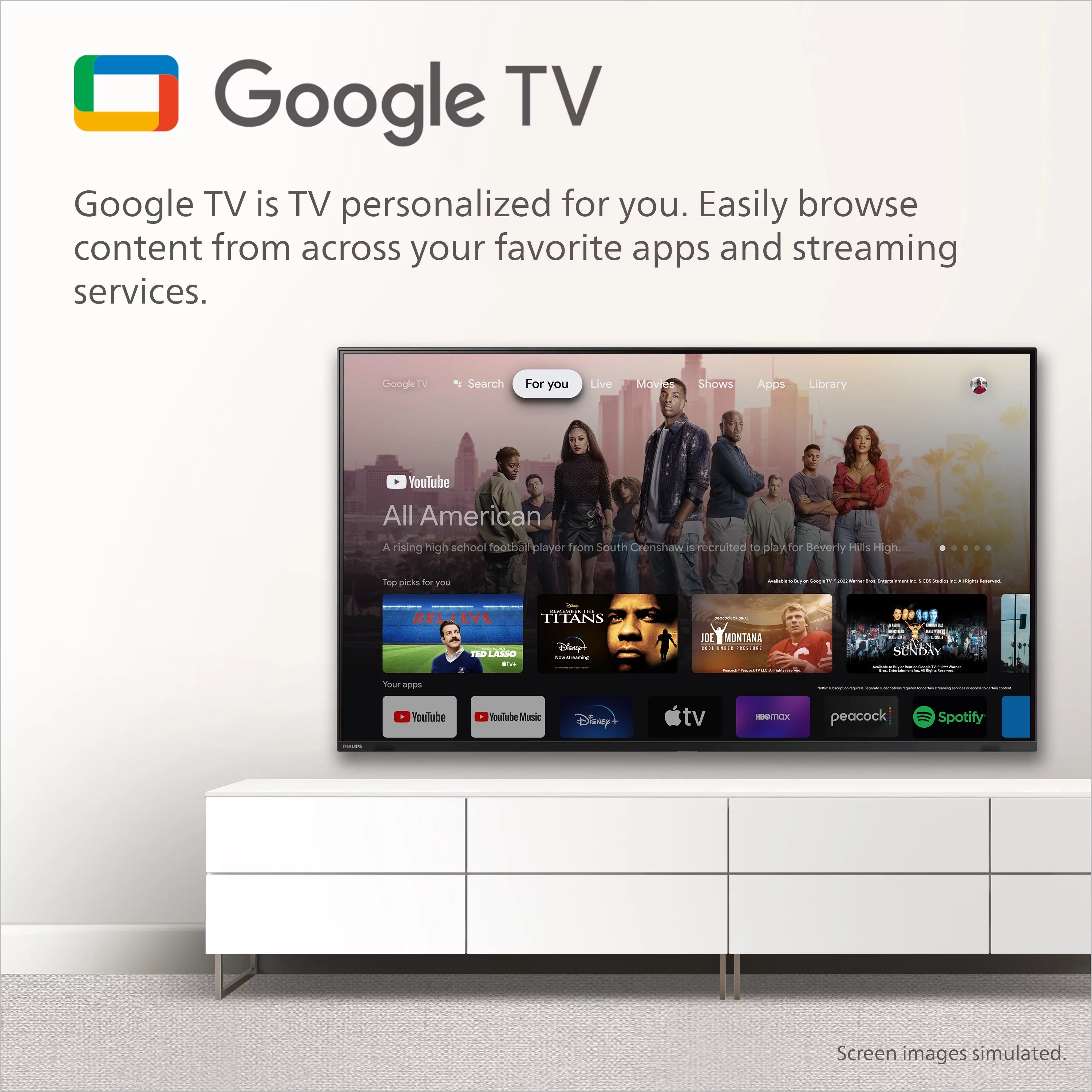 Philips 55" 4K Ultra HD Google Smart LED TV B4764