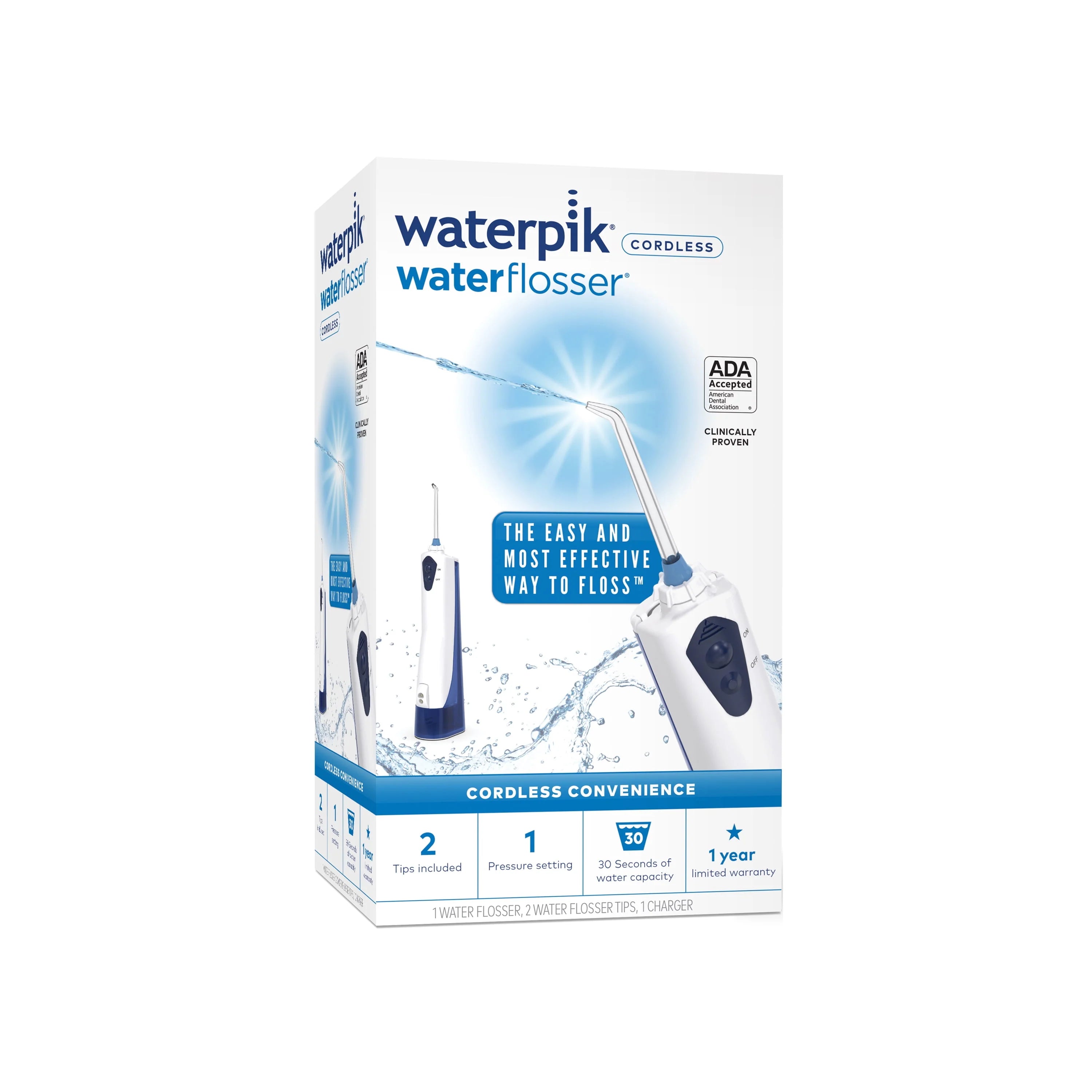 Waterpik Cordless Portable Rechargeable Water Flosser WP-360 S345834