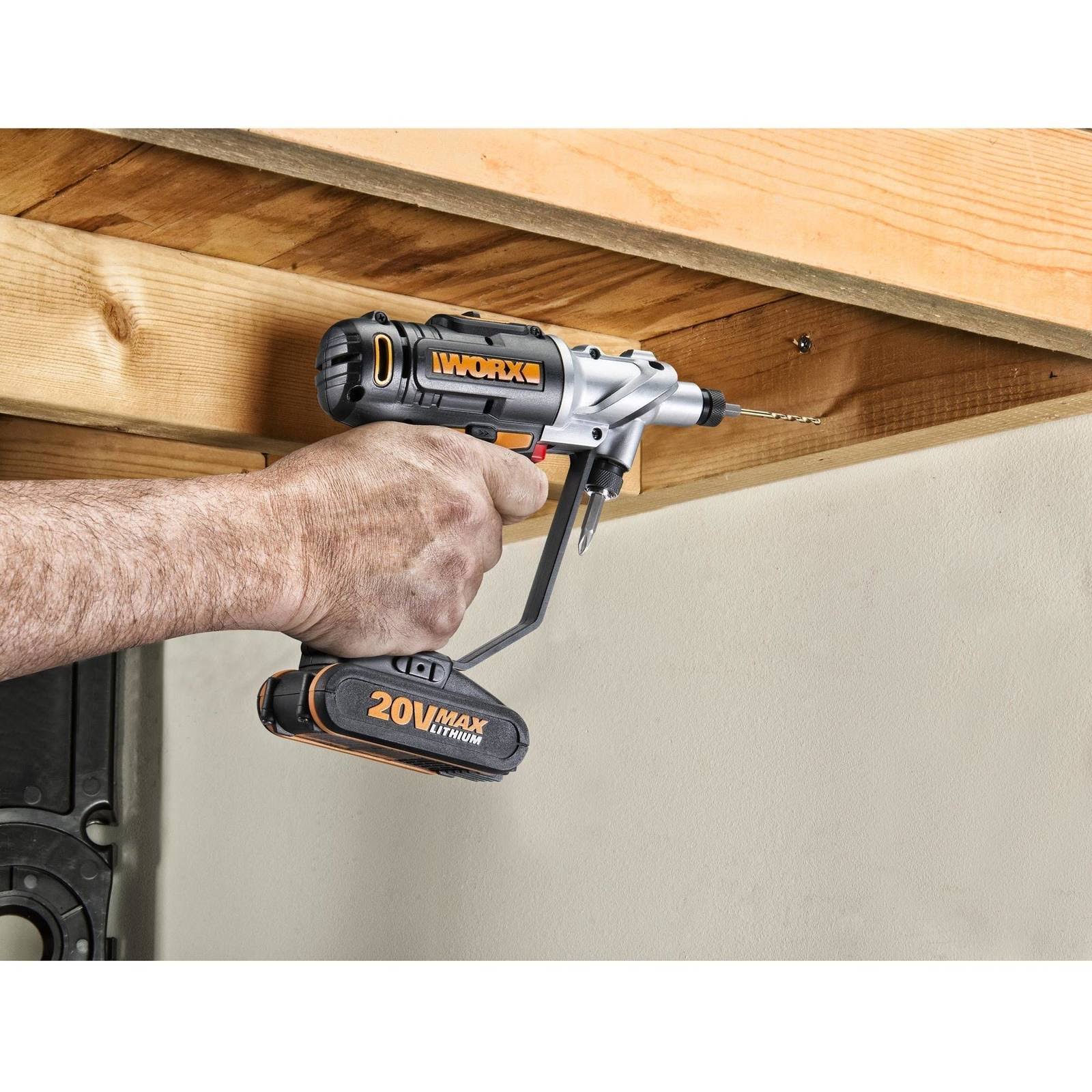 Worx WX176L.1 20-Volt Cordless 1/4 in. Drill and Driver with 67-Piece Accessory Kit N85746