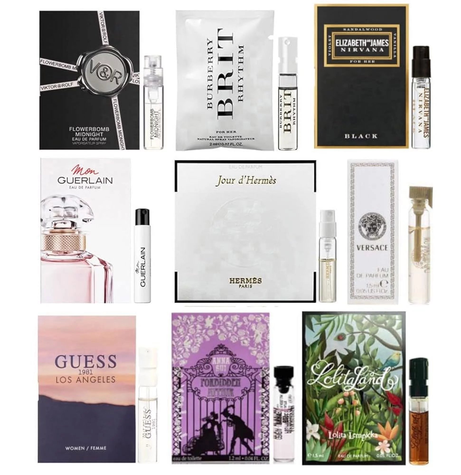 Fragrance Sampler Set - Designer Perfume Sample Lot X 8 Vials