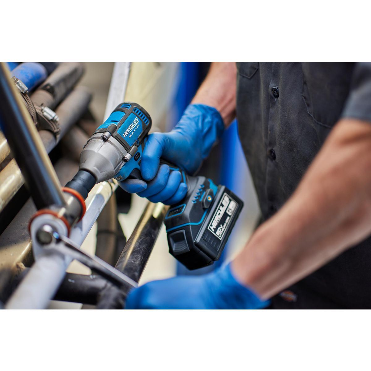 HERCULES 20V Brushless 1/2 in. Compact 4-Mode Impact Wrench, Tool Only F21797