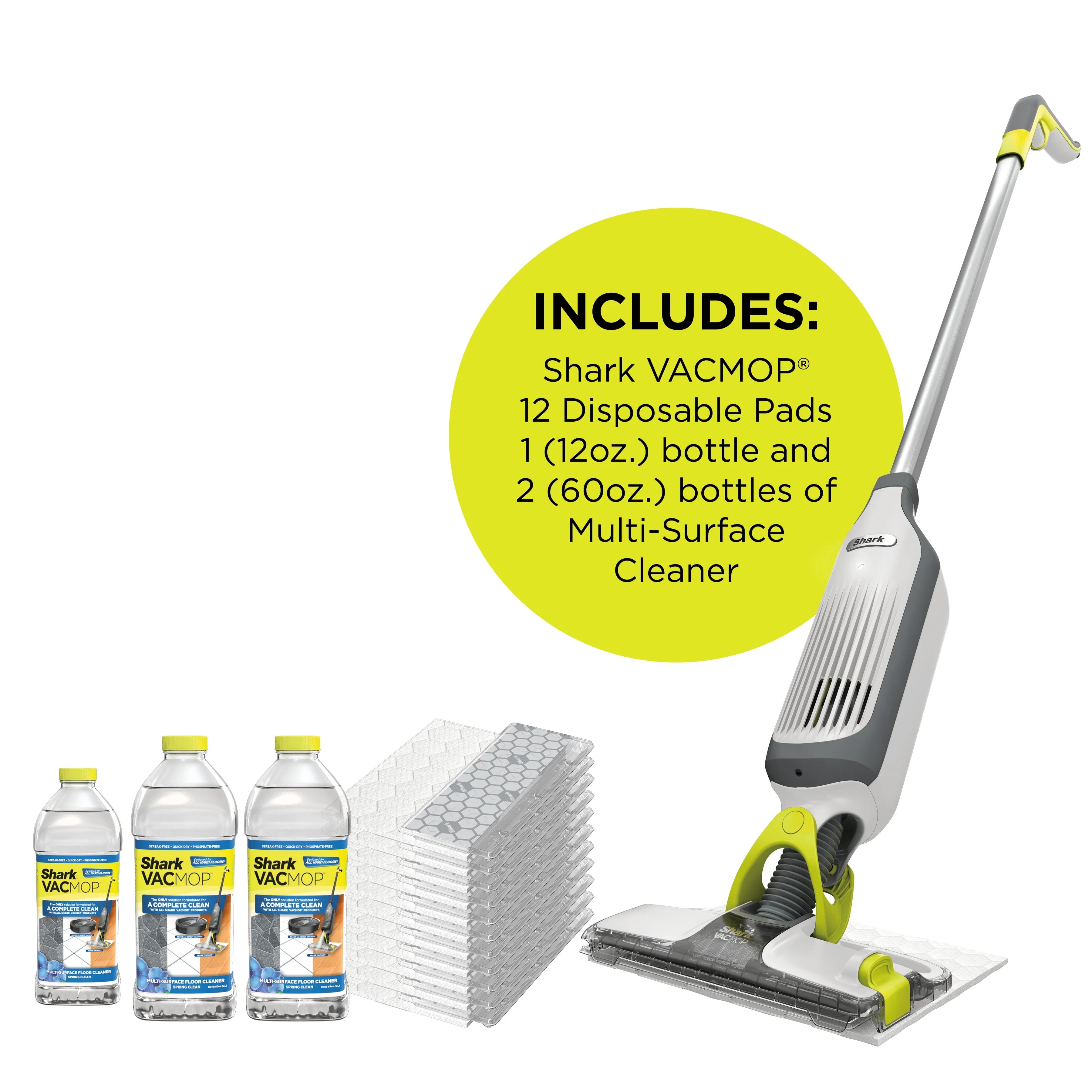 Shark VACMOP Cordless Hard Floor Vacuum Mop with Disposable Pads, VM200 A64175