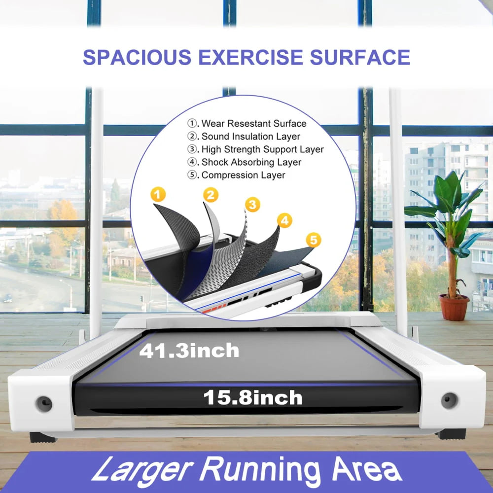 Folding Treadmill with Incline 2.5HP for Home, Bluetooth & Heart Rate Sensor U3414