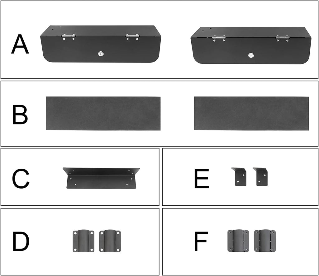 Hooke Road Overhead Lock Box Storage for Jeep Wrangler TJ 97-06 B535
