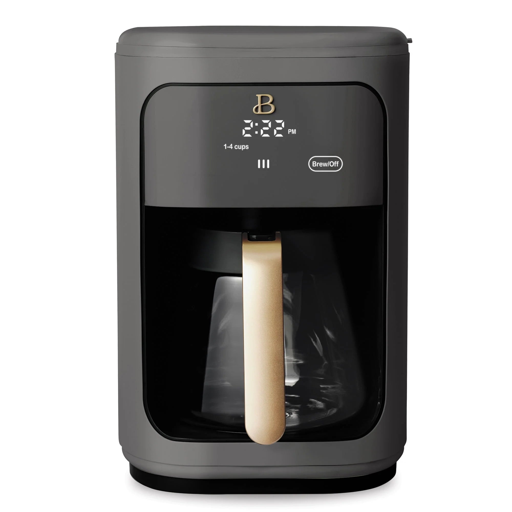 Beautiful 14-Cup Programmable Drip Coffee Maker with Touch Display, White Icing by Drew Barrymore F83994