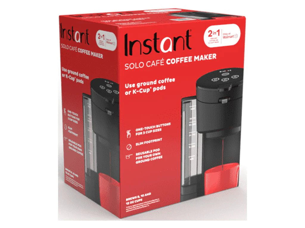 Instant Solo Café 2-in-1 Single Serve Coffee Maker, Black C46735
