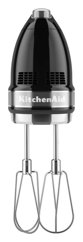 KitchenAid KHM926OB 9-Speed Digital Hand Mixer with Turbo Beater II and Pro Whisk, Onyx Black D331
