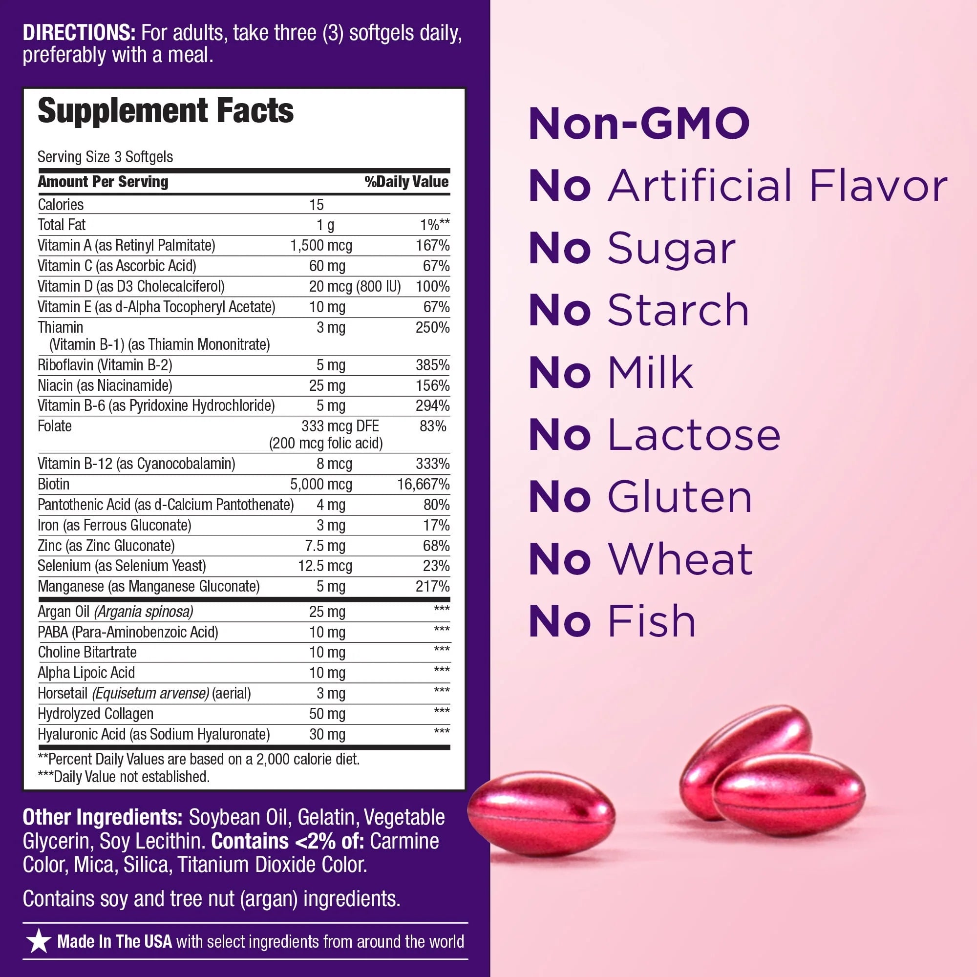 Nature's Bounty Advanced Hair Skin & Nail Biotin Softgels, 150 Count E9676