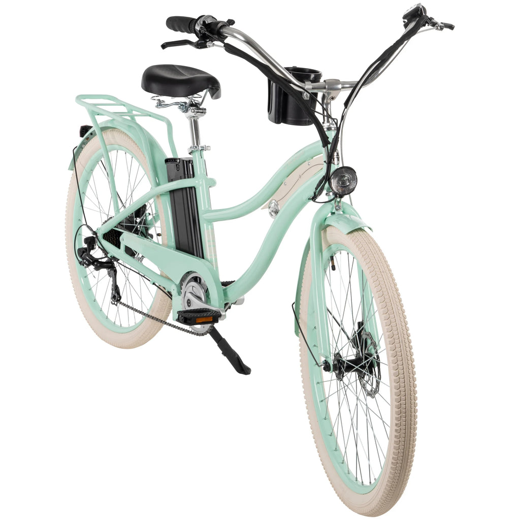 Huffy Nel Lusso 26-in 7-Spd Electric Cruiser Bike, Mint Green T5257