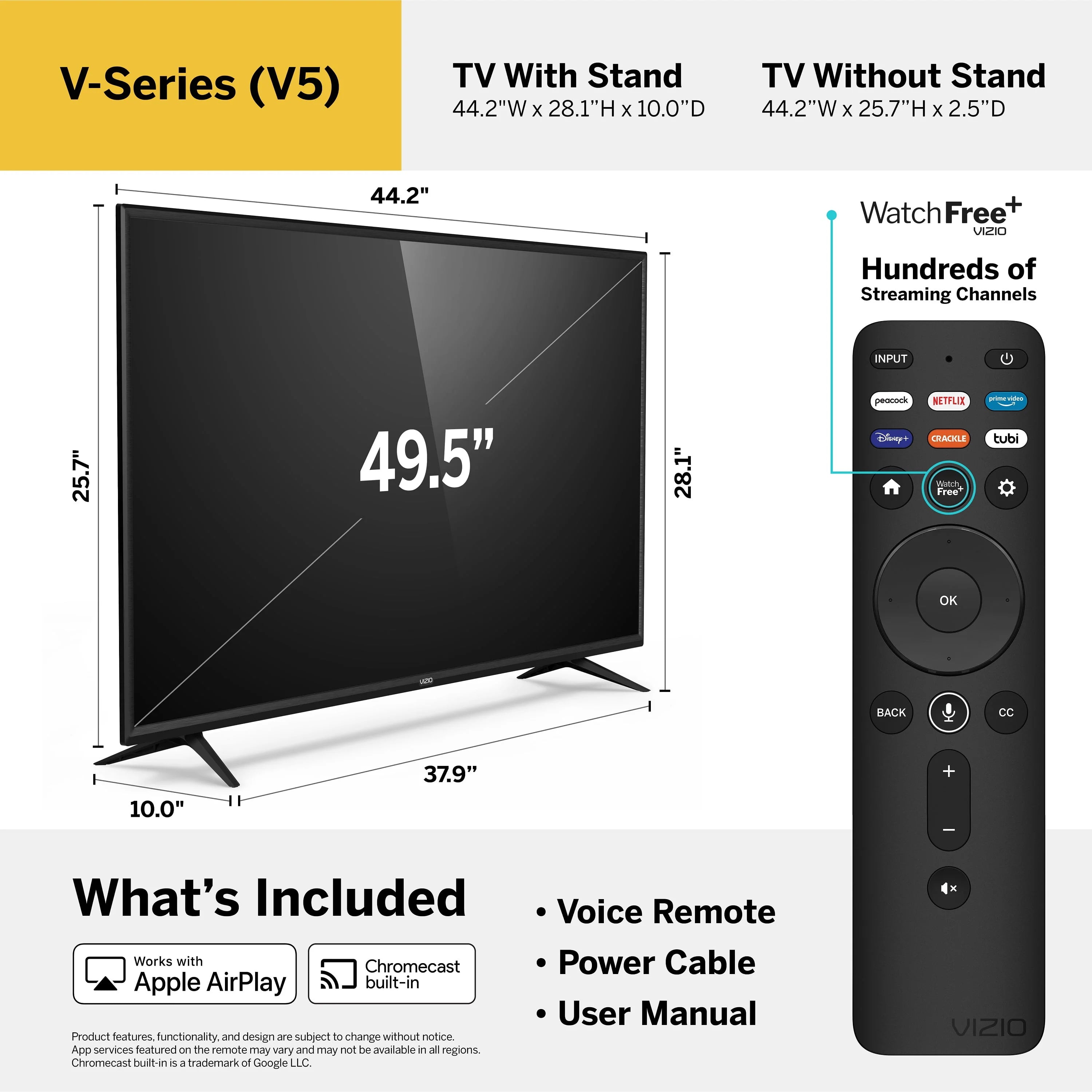 VIZIO 50 Class V-Series 4K UHD LED Smart TV V505-J09 W783