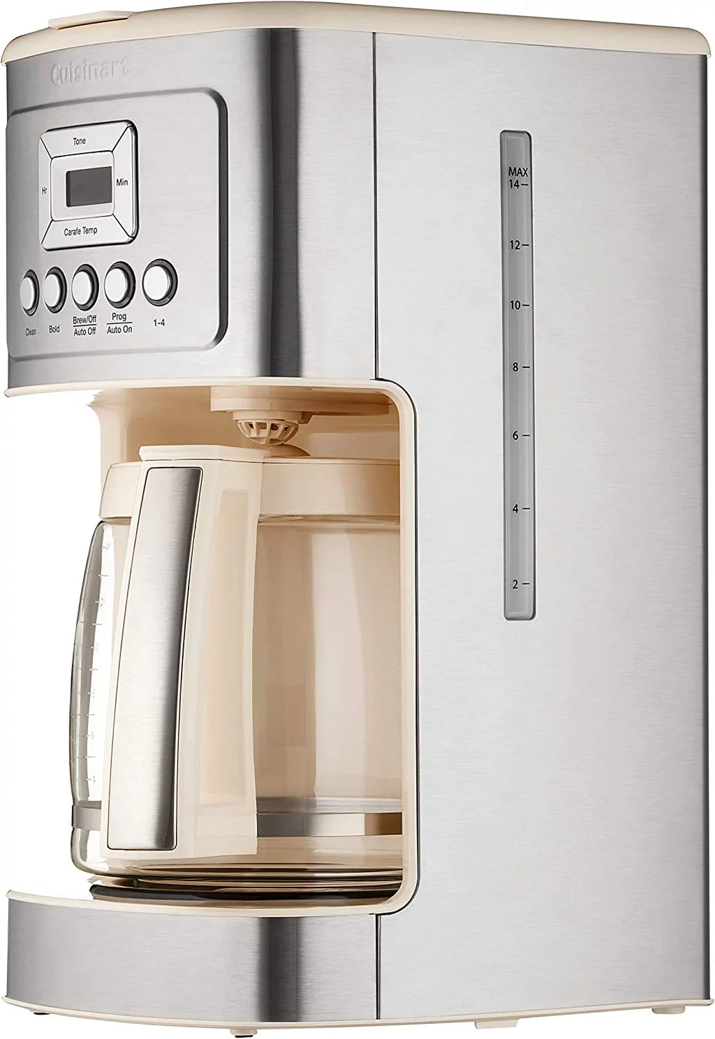 Cuisinart DCC-3200 14-Cup Programmable Coffeemaker with Glass Carafe, Cream C47604
