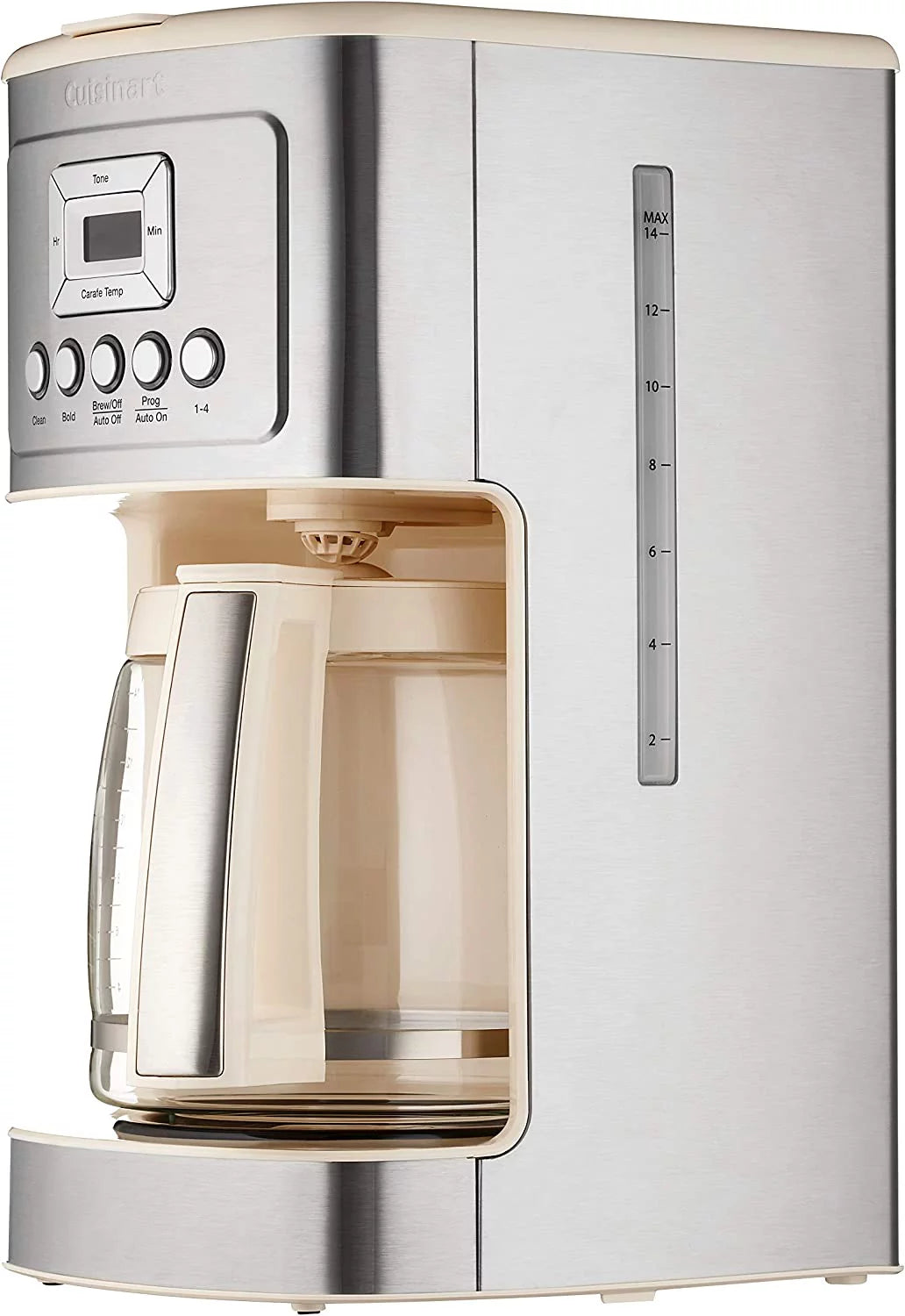Cuisinart DCC-3200 14-Cup Programmable Coffeemaker with Glass Carafe, Cream C47604