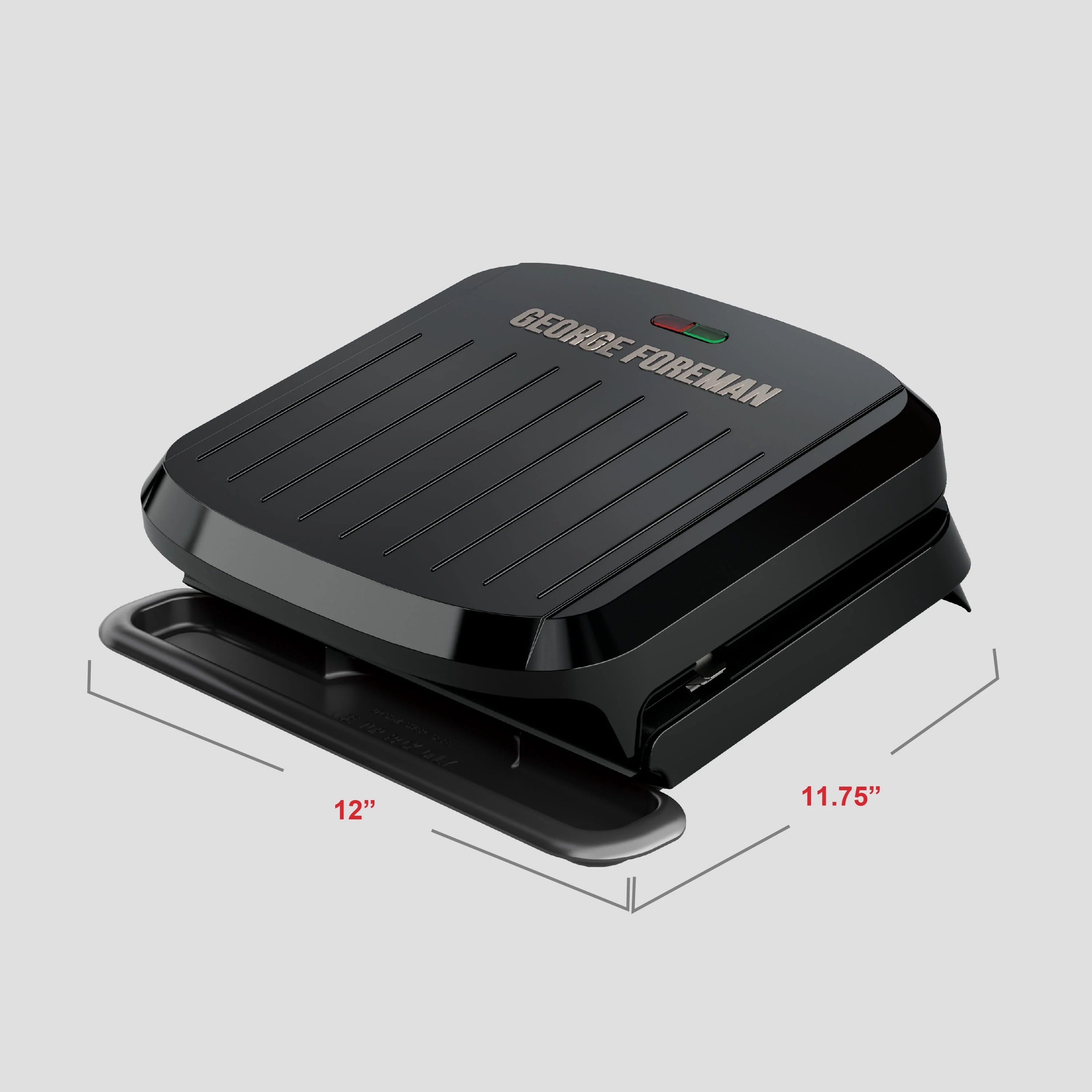 George Foreman 4-Serving Removable Plate Grill and Panini, Black F8253