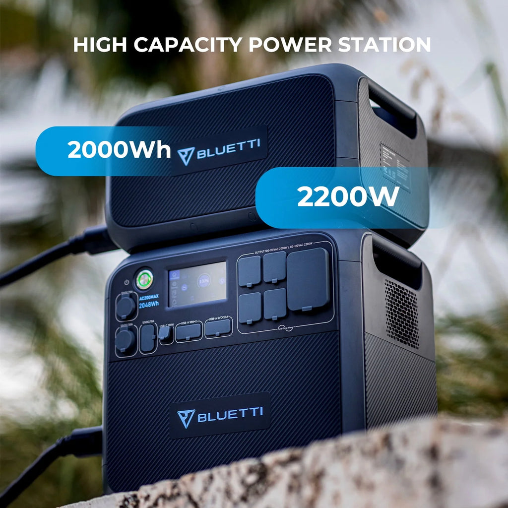 Bluetti AC200MAX Portable Power Station with 380W Solar Panel, 2048Wh R1977