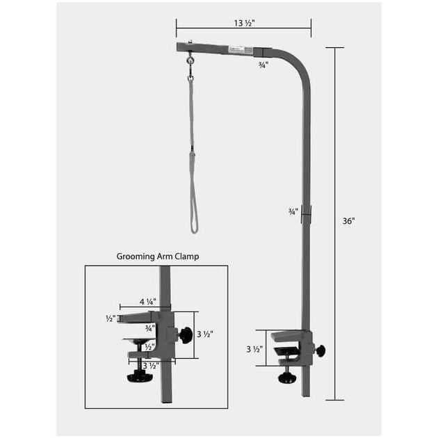 Master Equipment Groom Arm with Clamp 36In D5525