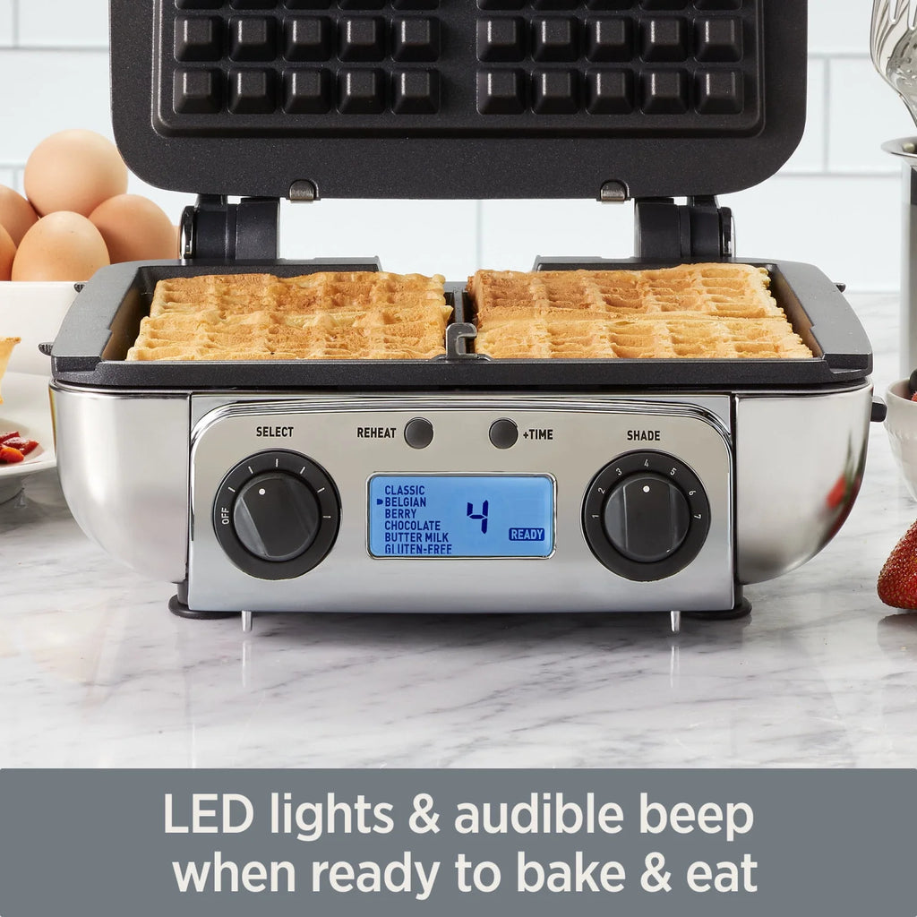 All-Clad Gourmet Digital Belgian Waffle Maker with Removable Plates P356246