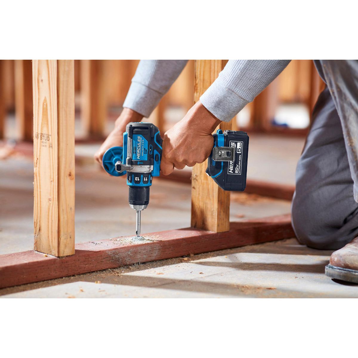 HERCULES 20V Brushless 1/2 in. Compact Hammer Drill/Driver - Tool Only J197532