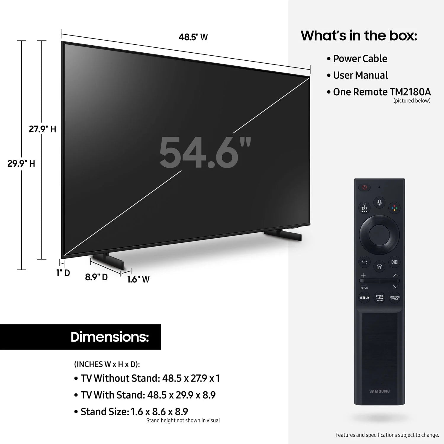 SAMSUNG 55" 4K Crystal UHD Smart TV with HDR W80177