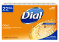 Dial Antibacterial Bar Soap, Gold, 4 Ounce, 22 Bars