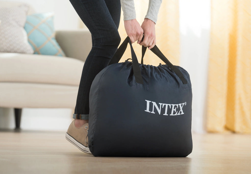Intex Dura-Beam Deluxe Ultra Plush Queen Air Bed with Built-in Pump G799996