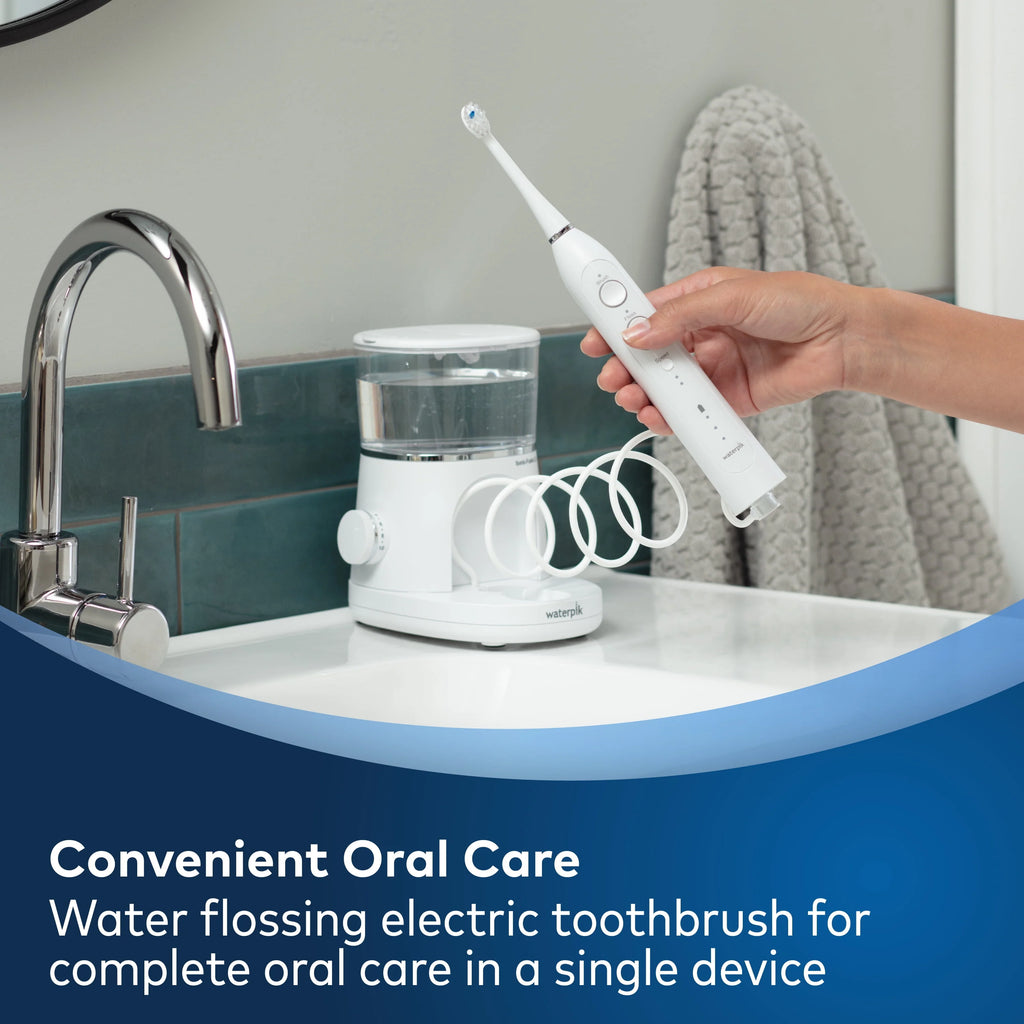 Waterpik Sonic-Fusion 2.0 Flossing Toothbrush, Electric Toothbrush & Water Flosser, White O257