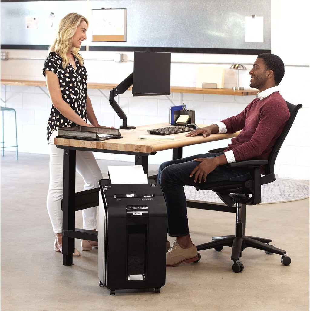 Fellowes AutoMax 100M Auto Feed Shredder, Black A30109