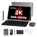 Headwolf Android Tablet with Keyboard, FHD 2K Display 10.4 Inch 2 in 1 Tablet, Octa Core Gaming Tablet with Case Mouse Stylus, 7000mAh Battery Fast Charge, 20MP Camera, 2024 Latest 2.4G/5G WiFi Tablet