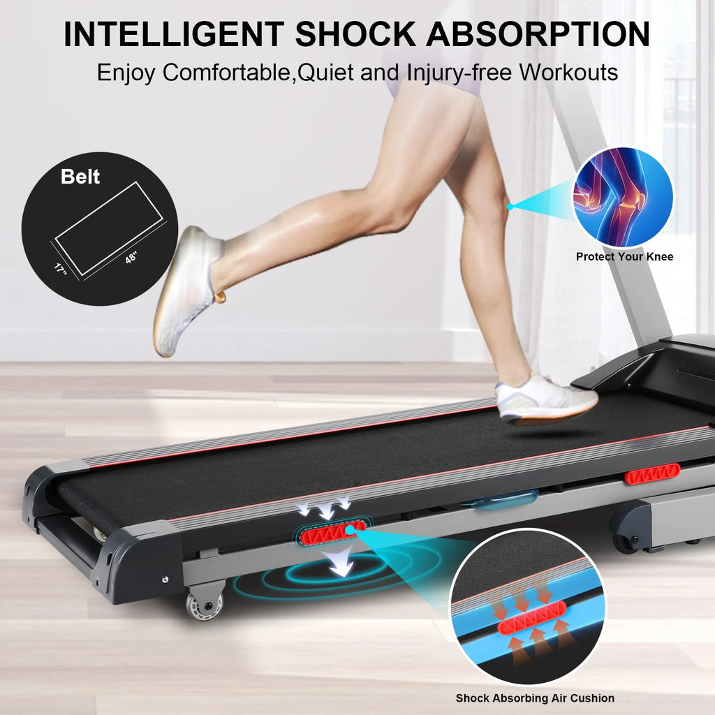 Treadmill with 15-Level Auto Incline, 3.25HP for Home Gym D785