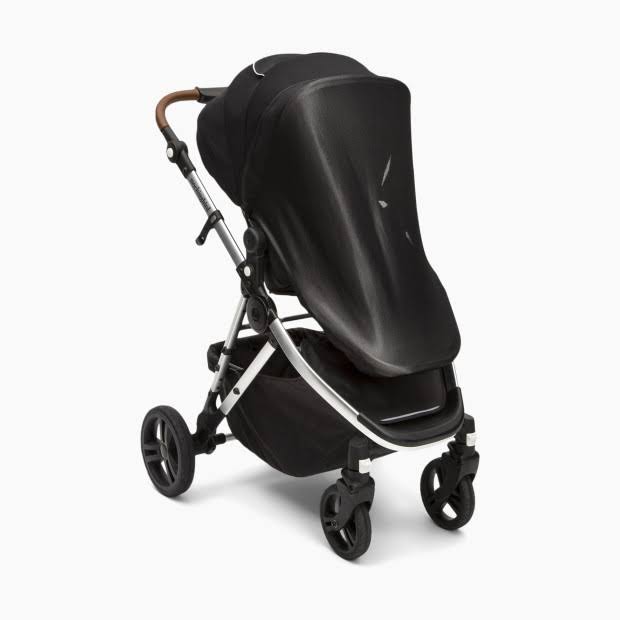 Mockingbird Single Stroller with Black Leather and Windowpane Canopy X90576