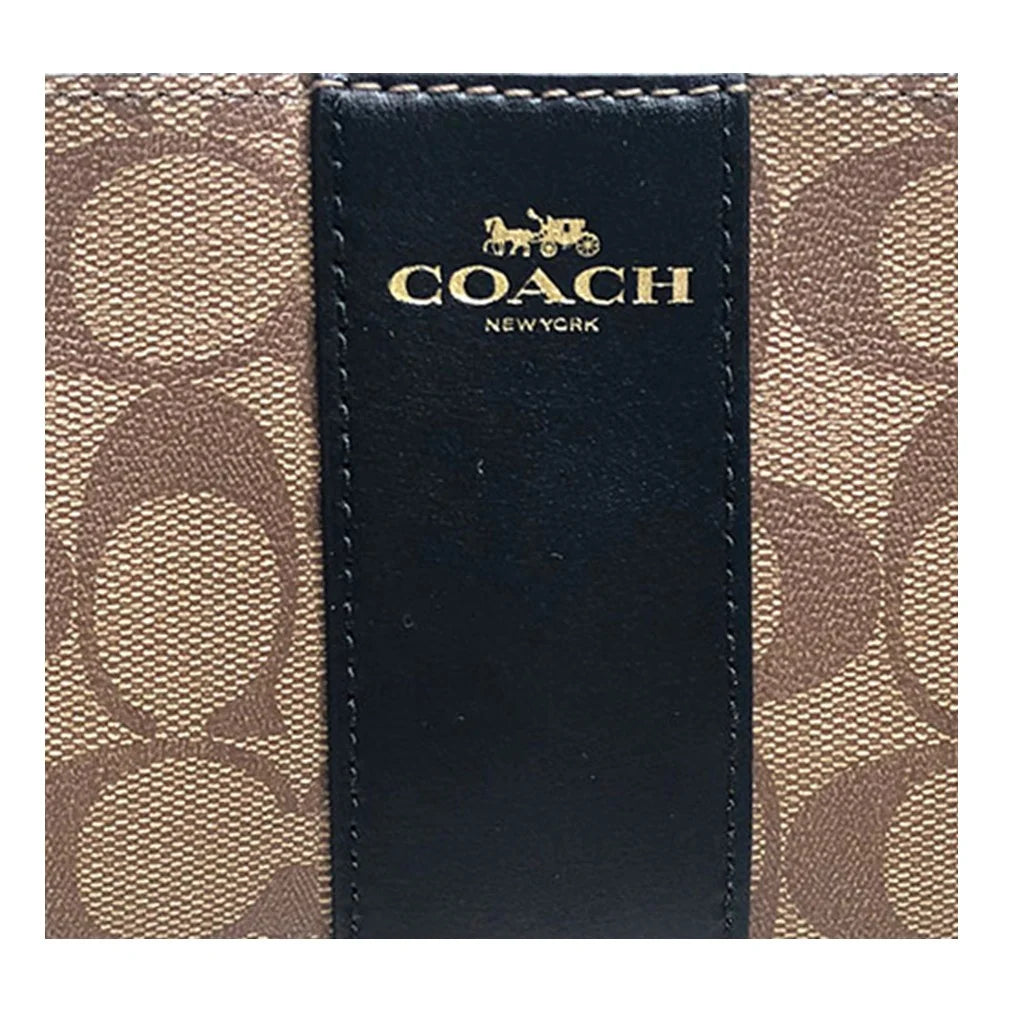 Coach Signature PVC Leather Corner Zip Wristlet Y887874