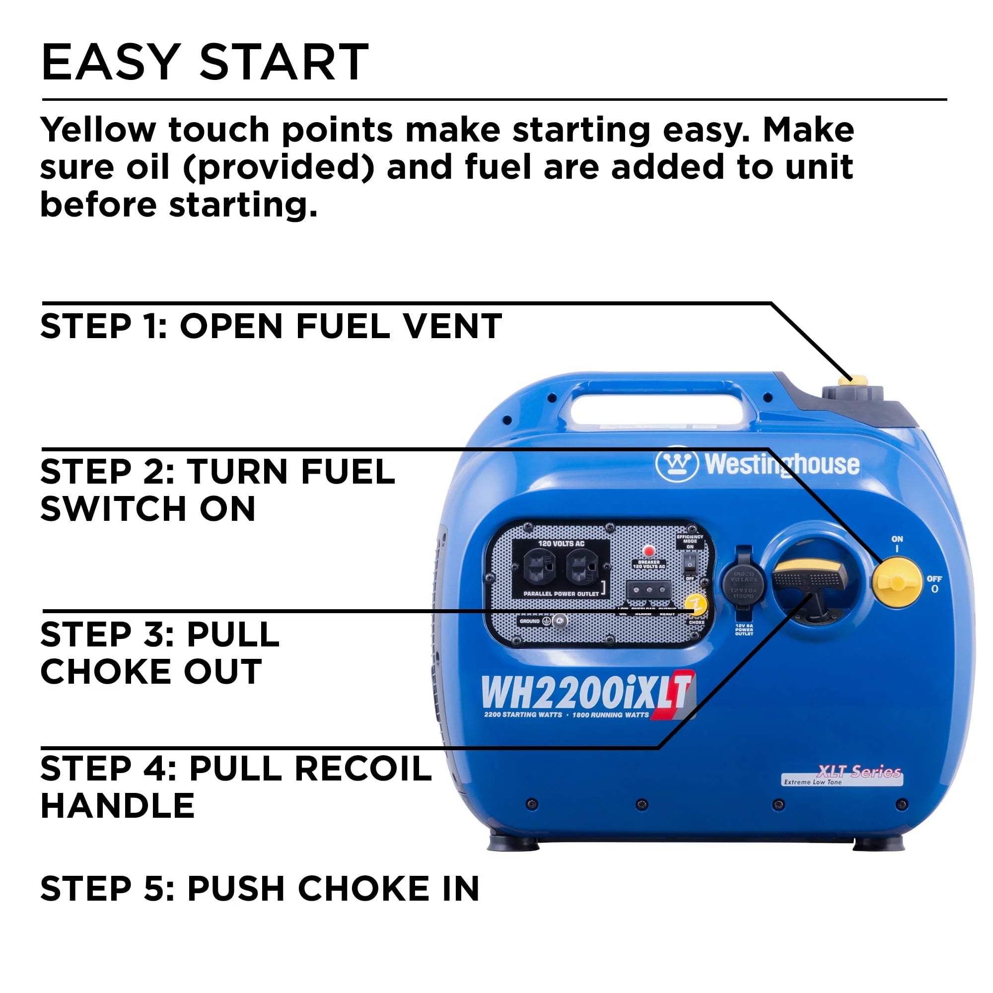 Westinghouse WH2200iXLT Portable Inverter Generator V905404
