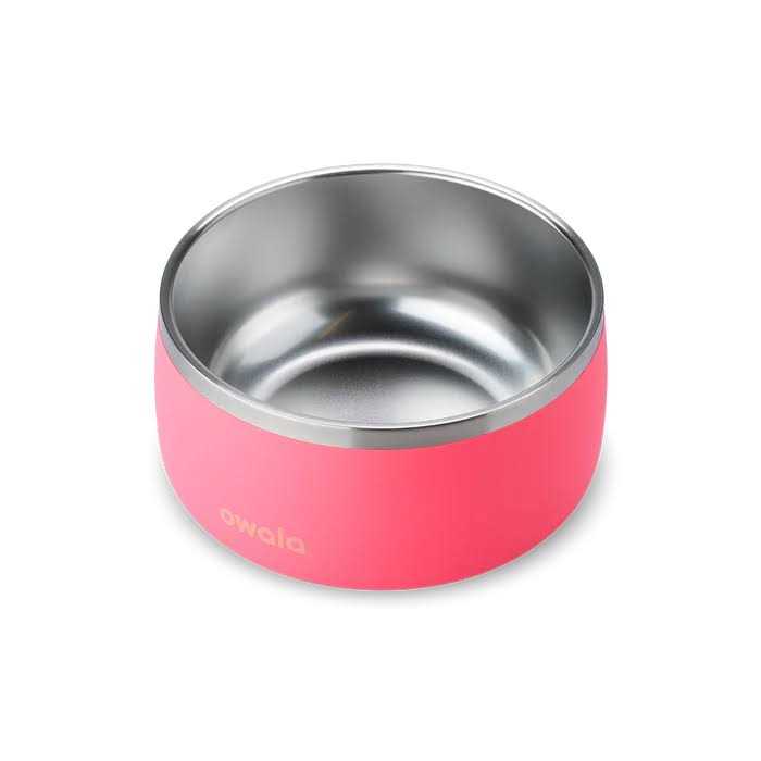 Owala Pet Bowl Stainless Steel Food & Water Bowl Pink R7592